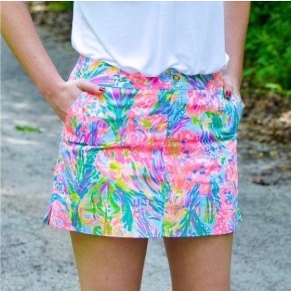 Lilly Pulitzer Nicki Skort in Multi Fan Sea Pants - Picture 1 of 8